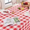 Gingham Checkered Square Tablecloth - Waterproof Buffalo Plaid Table Cloth Stain Resistant Washable Table Cover for Picnic/Camping/Outdoor - Red and White, 54 x 54 Inch